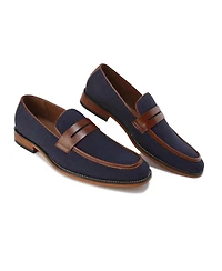 Gino Vitale Men's Moc Toe Penny Slip On Loafer