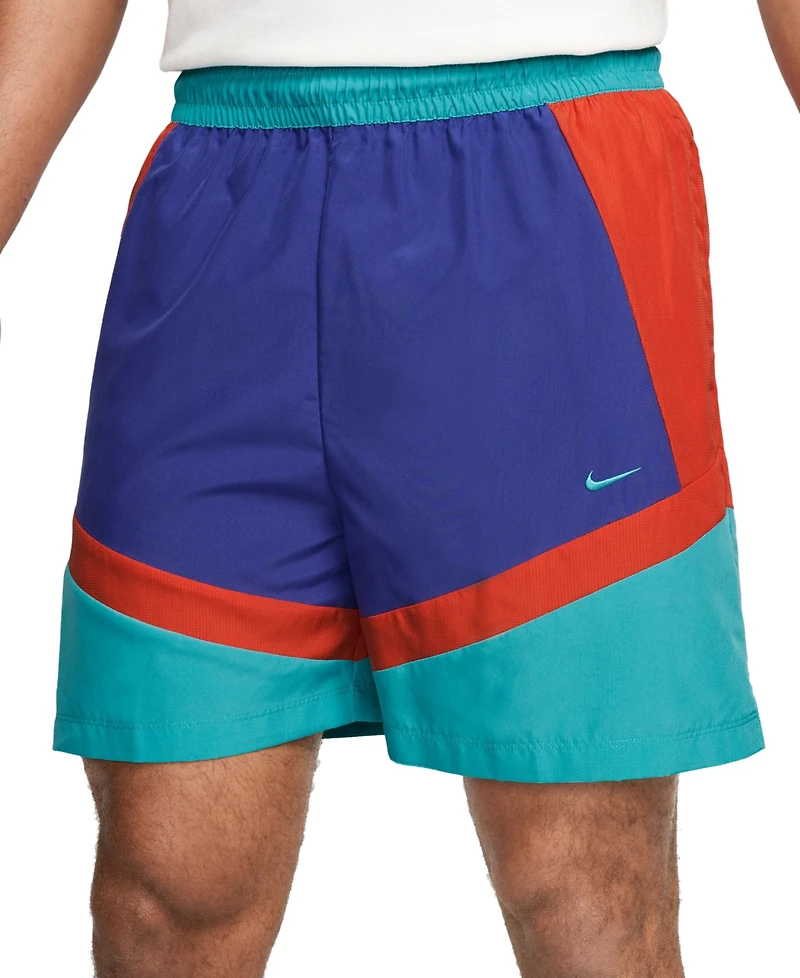 Nike Men's Icon Loose-Fit Colorblocked 6" Basketball Shorts