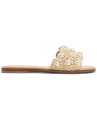 Aldo Women's Gizelle Pearl Embellished Flat Slide Sandals