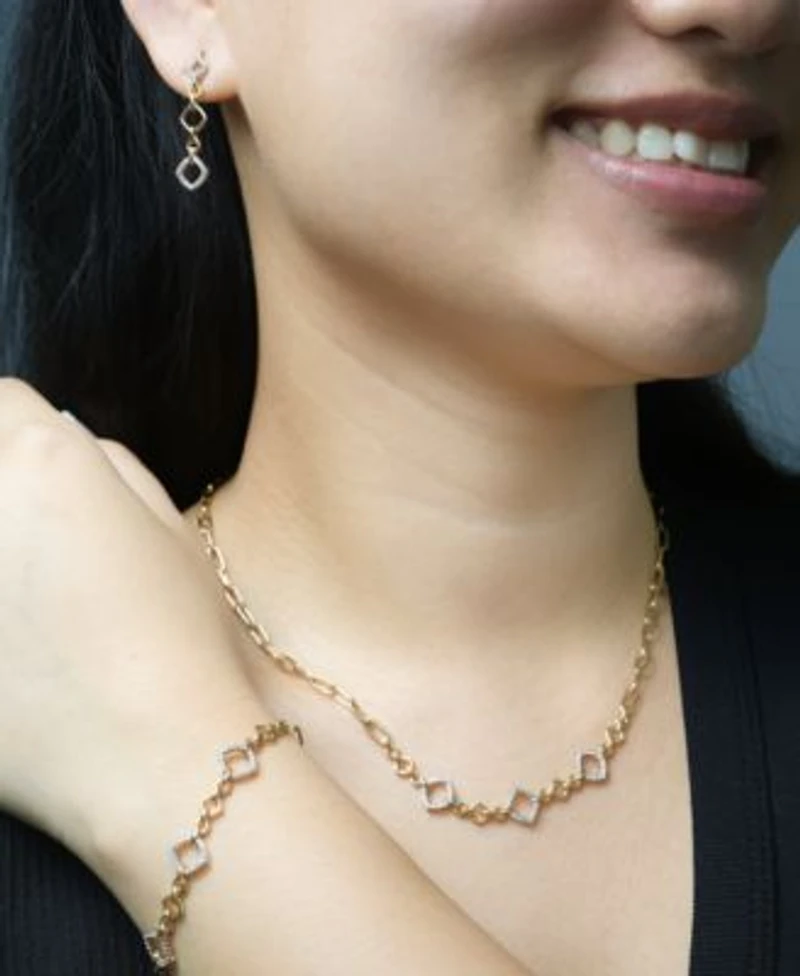 Wrapped In Love Diamond Rhombus Necklace Bracelet Drop Earrings Collection In 14k Gold Exclusively At Macys
