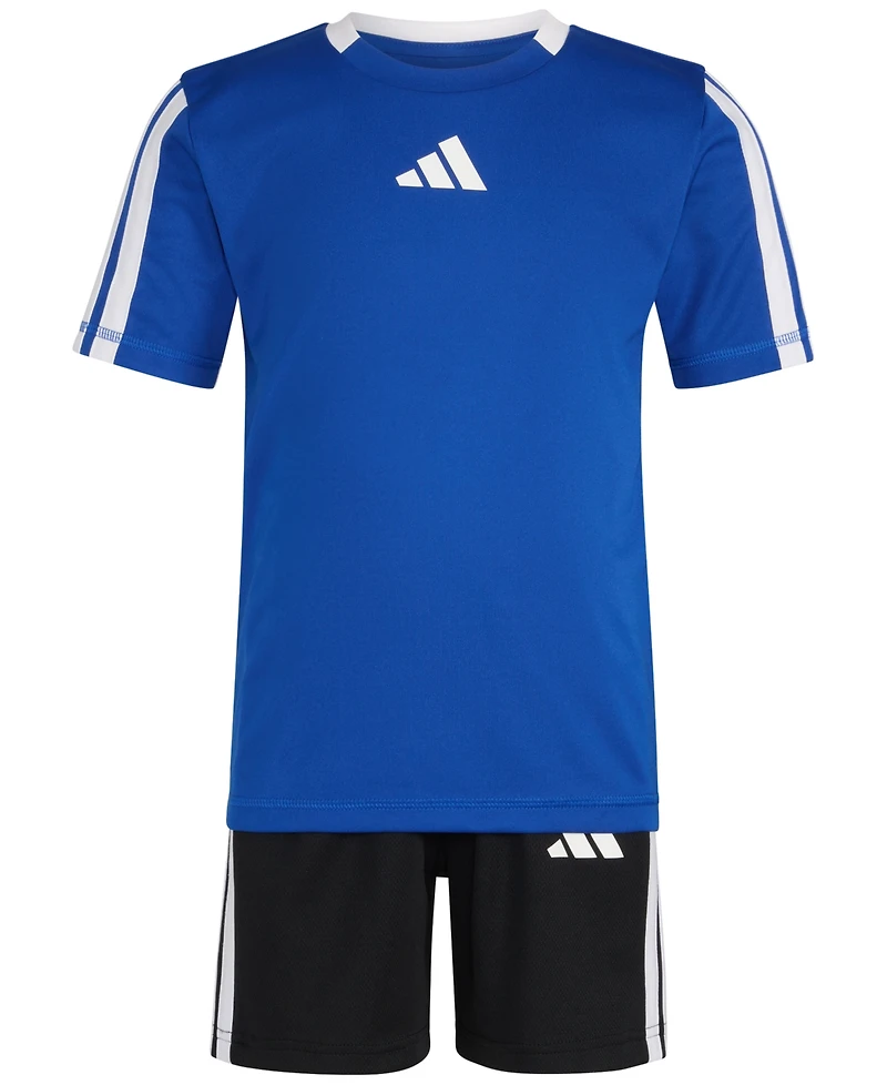 adidas Toddler & Little Boys Short-Sleeve Soccer T-Shirt Shorts, 2 Piece Set