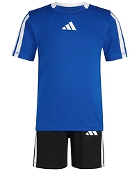 adidas Toddler & Little Boys Short-Sleeve Soccer T-Shirt Shorts, 2 Piece Set