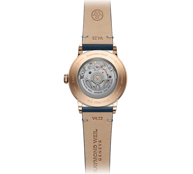 Raymond Weil Women's Millesime Automatic Moon Phase Silver Dial Watch 35mm