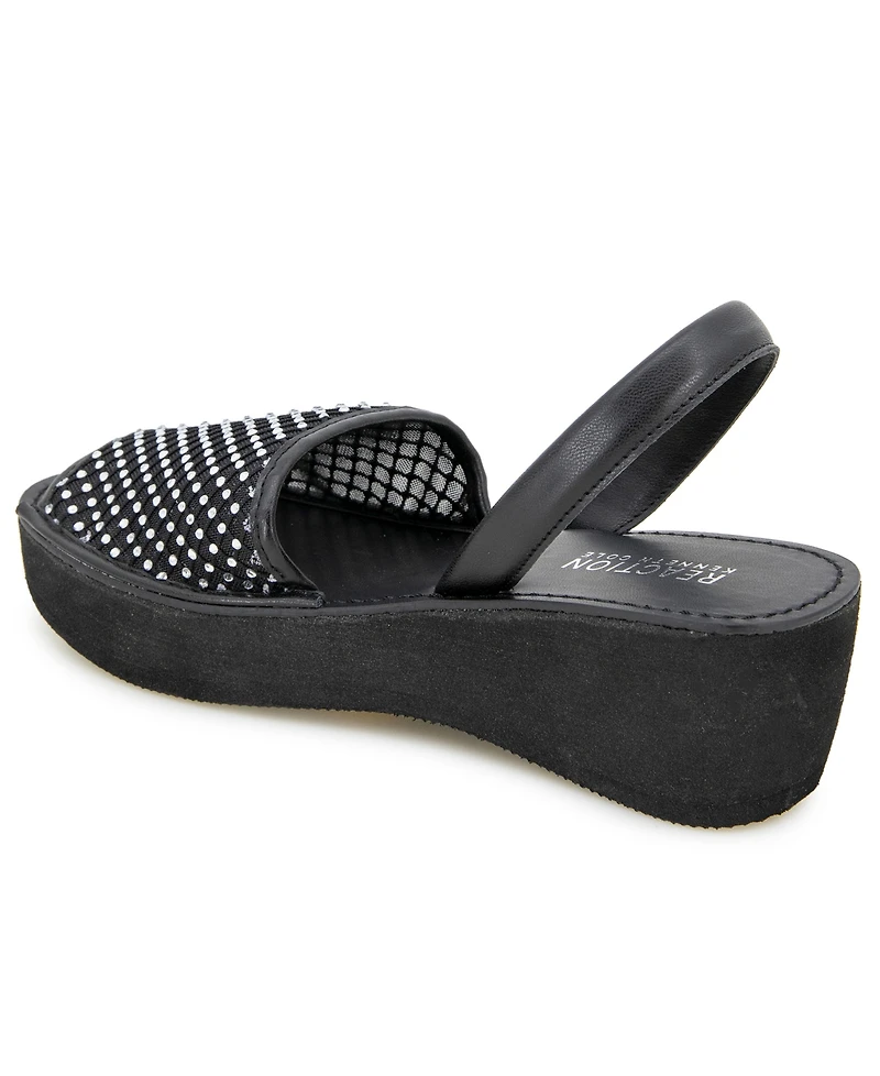 Kenneth Cole Reaction Women's Fine Glass Mesh Wedge Sandals