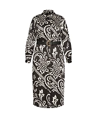 City Chic Plus Sienna Print Dress