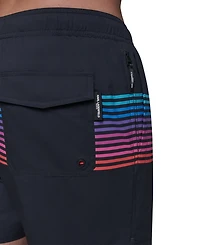Karl Lagerfeld Paris Men's Regular-Fit Quick-Dry 5" Swim Trunks with Boxer Brief Liner