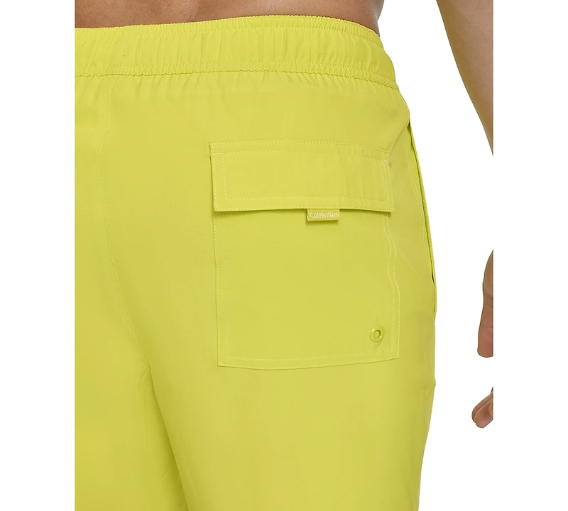 Calvin Klein Men's Core Euro Regular-Fit Quick-Dry 5" Swim Trunks with Compression Short Liner