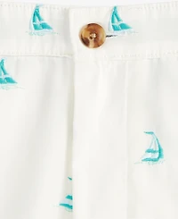 Club Room Men's Regular-Fit Sailboat Embroidered 9" Shorts, Exclusively at Macy's