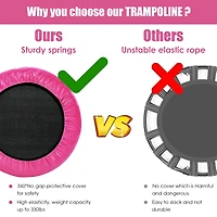 Mini Folding Trampoline Portable Recreational Fitness Rebounder