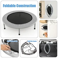 Mini Folding Trampoline Portable Recreational Fitness Rebounder