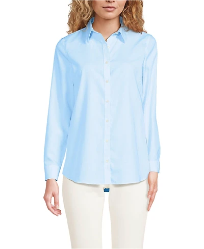 Lands' End Women's No Iron Button Front Shirt