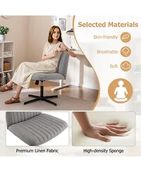 Criss-Cross Legged Chair Stylish and Stable Seating Without Wheels