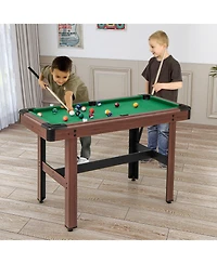 Pool Game Table with Full Set of Balls Ideal for Kids and Adults for Fun Indoor Entertainment