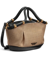 Donna Karan New York Chiffon Metallic Canvas Mini Crossbody Bag