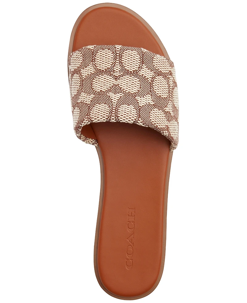 Coach Women's Holly Signature Jacquard Slip-On Sandals