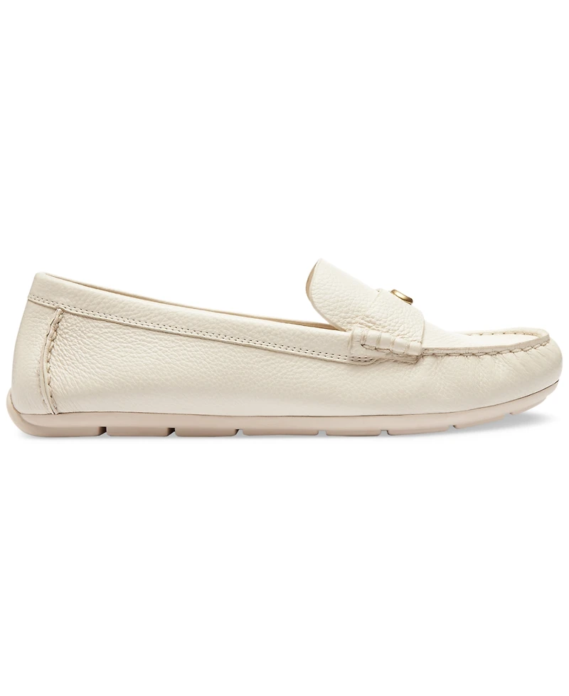 Coach Women's Sculpted C Leather Driver Loafer Flats