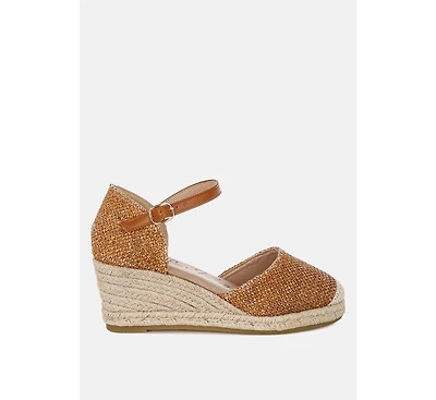 Kalista Raffia Woven Wedge Sandals