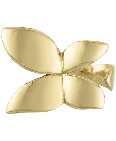 Ben Oni 18k Gold-Plated Stainless Steel Butterfly Ring