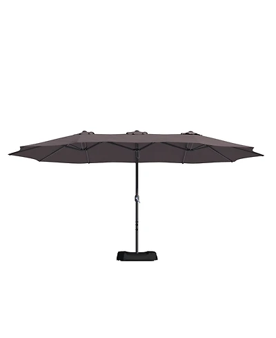15 Ft Patio Umbrella with Base Included Outdoor Double-sided Umbrella Extra Large Patio Umbrella Patio Table Umbrella for Patio With Base