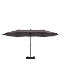 15 Ft Patio Umbrella with Base Included Outdoor Double-sided Umbrella Extra Large Patio Umbrella Patio Table Umbrella for Patio With Base