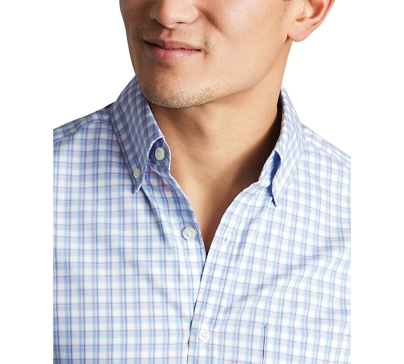 Charles Tyrwhitt Men's Slim Fit Long Sleeve Check Button-Down Shirt