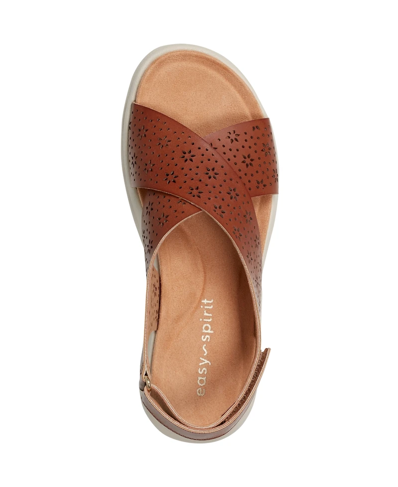 Easy Spirit Women's Amiya Crisscross Lightweight Flat Sandals