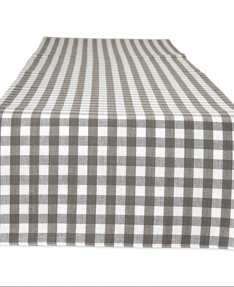 Design Imports Reversible Gingham-Buffalo Table Runner, 14" x 72"