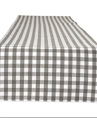 Design Imports Reversible Gingham-Buffalo Table Runner, 14" x 72"
