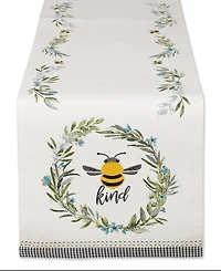 Design Imports Bee Kind Reversible Embellished Table Runner, 14" x 72"