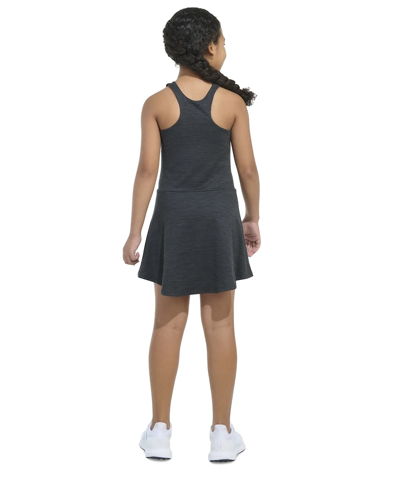 adidas Big Girls Melange Flounce Racerback Sleeveless Dress
