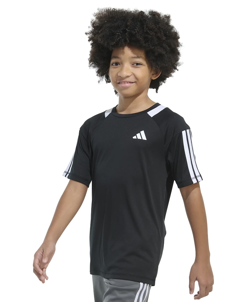 adidas Big Boys Sereno 3-Stripe Mesh-Accent Soccer Shirt