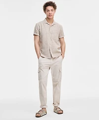 Sun + Stone Men's Hovey Textured Check Shirt, Exclusively at Macy's