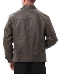 Bgsd Men David Distressed Leather Jacket - Tall