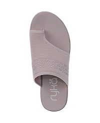 Ryka Women's Elegance Washable Toe Loop Slide Sandals