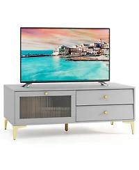 Tv Stand with Storage Compartment and Drawers Modern Entertainment Center for Living Room