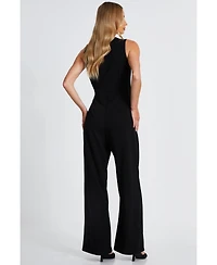 Quiz Women's 2 in 1 Scuba Crepe Waistcoat Jumpsuit