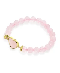 Bling Jewelry Romantic Handmade Natural Jasper Stacking Stretch Bracelet with Heart Charm