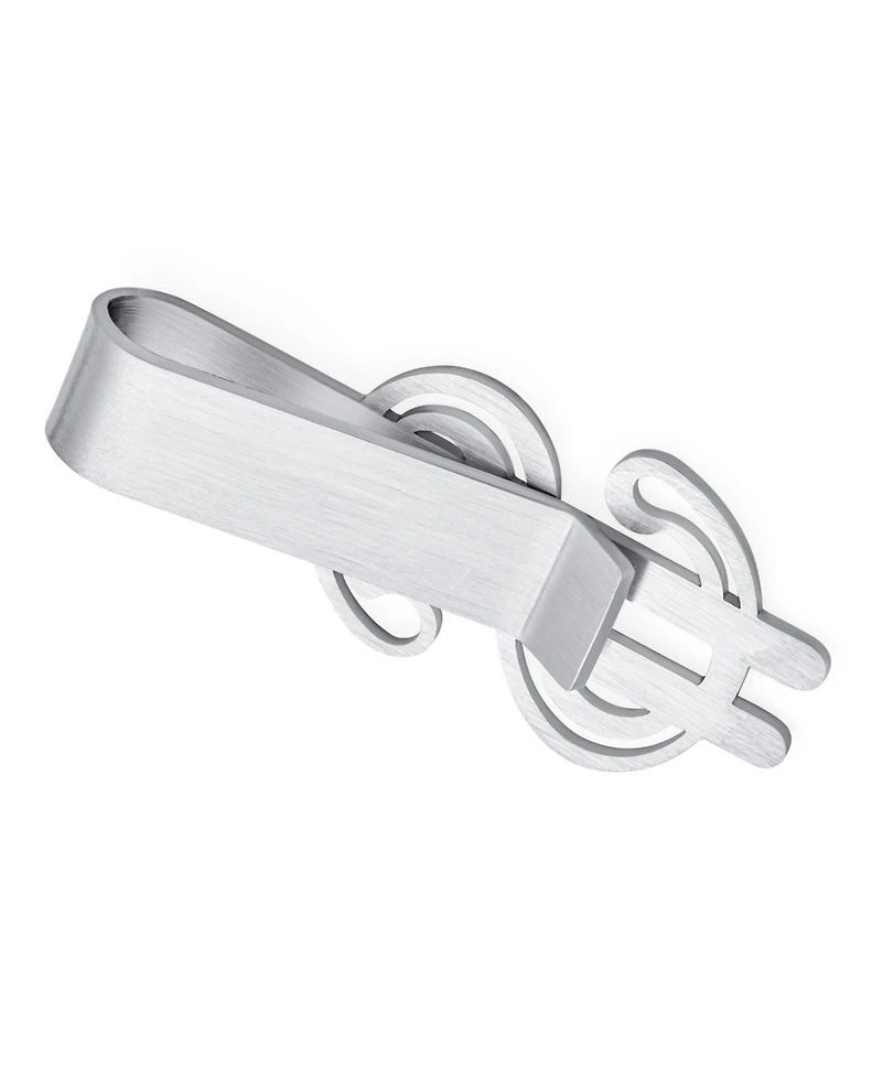 Bling Jewelry Dollar Sign Money Clip Card Holder Brushed Stainless Steel
