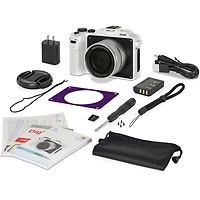 Minolta Minolta MND65 Selfie Shot Digital Camera, White with Purple Faceplate