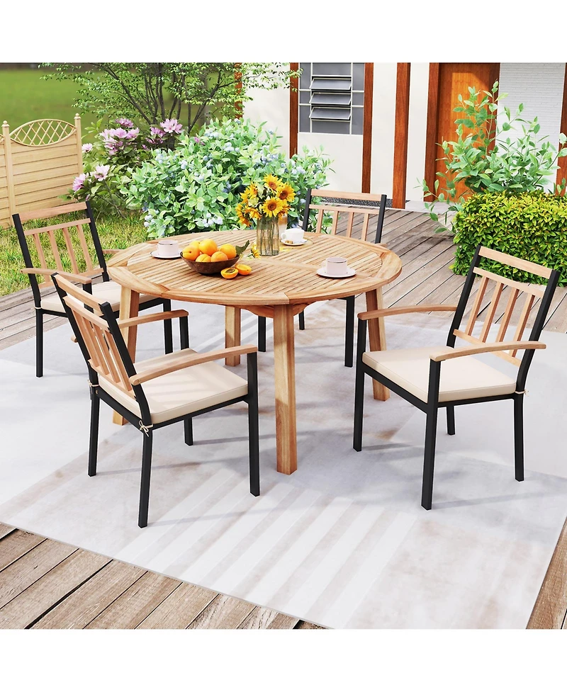 Outdoor Acacia Wood Dining Table for 4-6 People