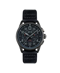 Avi-8 Men's Spitfire Lock Chronograph Leather Strap Watch
