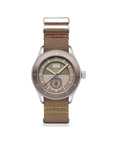 Avi-8 Men's Flyboy Airmaster Sector Meca-Quartz Gray Nylon Strap Watch, 40mm