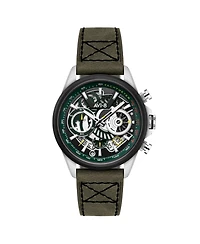 Avi-8 Men's Hawker Harrier Matador Chronograph Green Leather Strap Watch