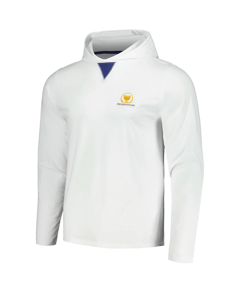 B. Draddy Men's White Presidents Cup Long Sleeve Hoodie T-Shirt
