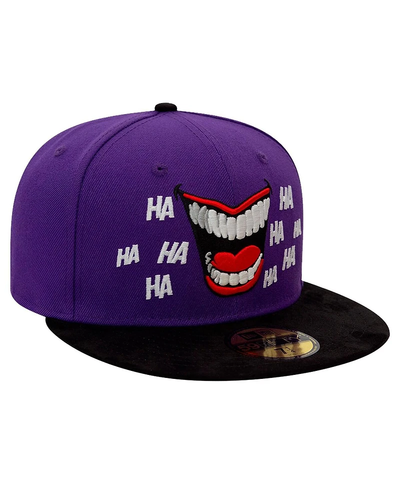 New Era Men's Purple Joker Laugh Out Loud 59FIFTY Fitted Hat
