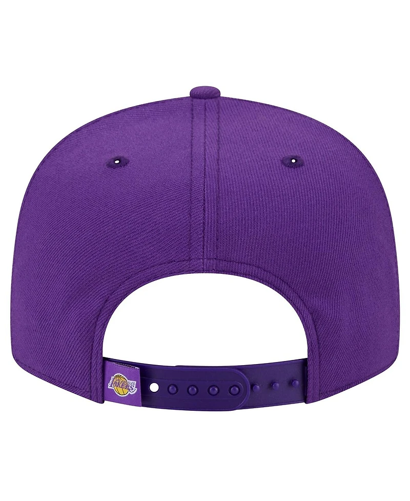 New Era Men's Purple Los Angeles Lakers Sport Night Team Shadow 9FIFTY Snapback Hat