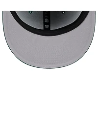 New Era Men's Hunter Green Milwaukee Bucks Throwback Pennant 59FIFTY Fitted Hat