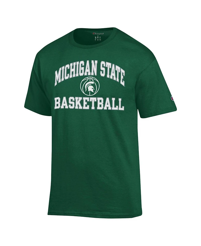 Champion Men's Green Michigan State Spartans Basketball Icon T-Shirt