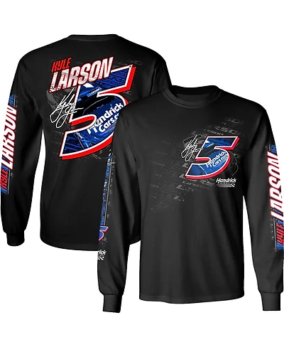 Hendrick Motorsports Team Collection Men's Black Kyle Larson Long Sleeve T-Shirt