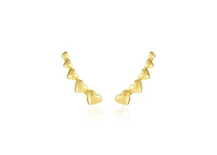 The Lovery Heart Ear Climber Earrings 14k Gold